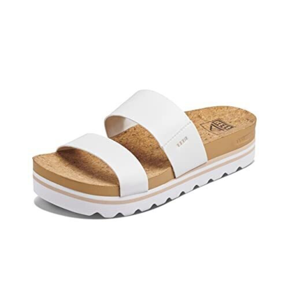 REEF WOMEN'S CUSHION VISTA HI SANDAL, CLOUD, 7